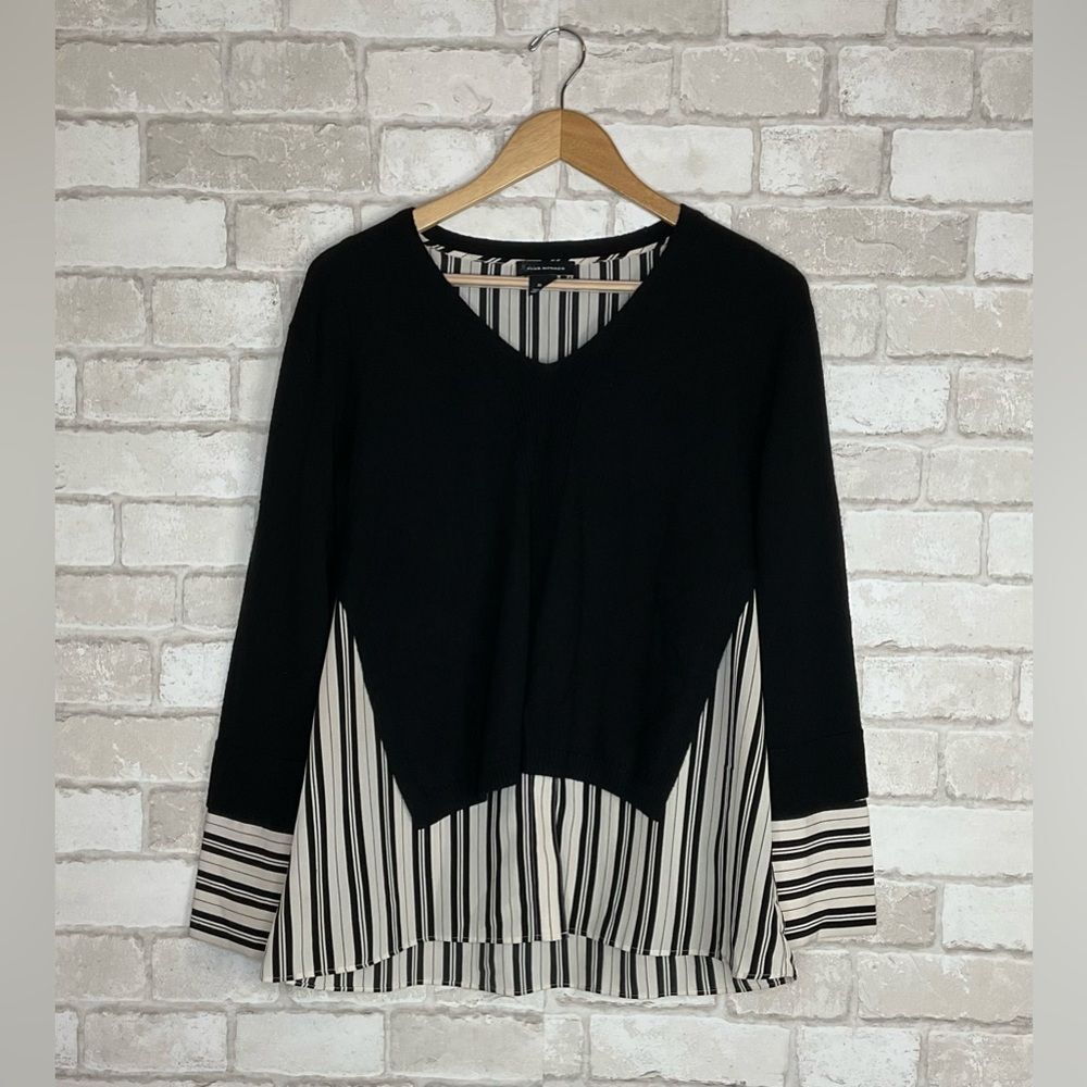 Club Monaco Black 100% Wool Blend Sweatshirt Size M